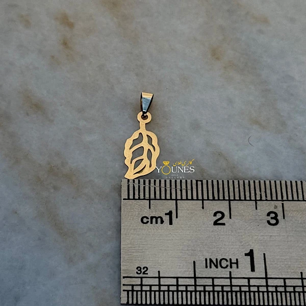 تصویر دوم آویز برگ آمازون طلا لیزری